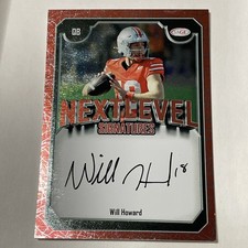 2025 Sage Will Howard RC Auto Next Level Signatures On Card Autograph Steelers