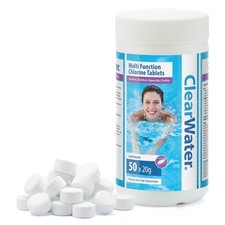 Clearwater 1 kg Multifunction Chlorine Tablets, 4in1 Dispenser Tablets Saniti...