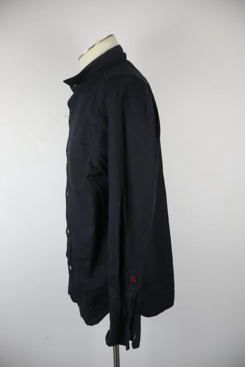 DIESEL Camisa Casual Vintage Hombre Regular M Manga Larga Negro Algodón
