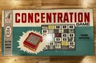 Vtg 1960 Concentration Board Game 4950 Third Edition by Milton Bradley Complete