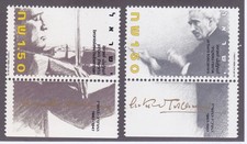 Israel 954-55 MNH 1986 Bronislaw Huberman & Arturo Toscanini Violinist & Conduct