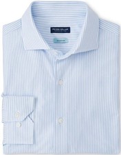  275 NWT Peter Millar Crown Crafted Excursionist Flex BLUE Striped Shirt XXL