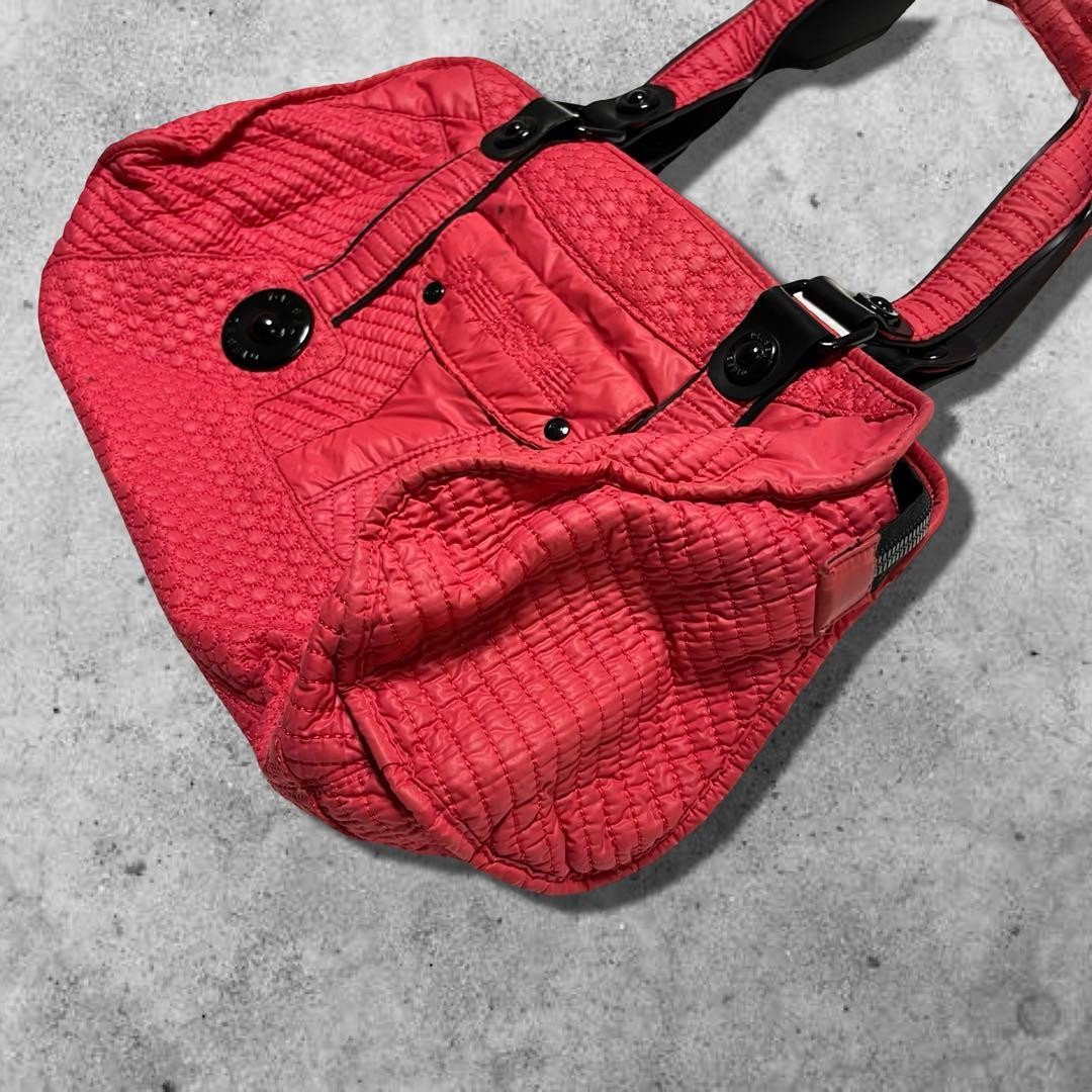 DIESEL Archive Metal Logo Bag Y2K Rare Black Shoulder Mini Boston Vintage thumbnail 4