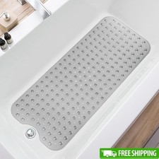 Non-Slip Bath Mat Large Suction Cups Anti-Slip Shower Mat Machine Washable New