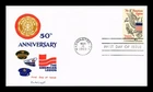 US COVER AMERICAN LEGION 50TH ANNIVERSARY FIRST DAY ISSUE CACHETCRAFT