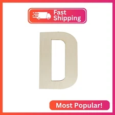 Wooden Letters 12 Inch, Big Wooden Letter D Shapes Cutouts Blank Unfinished Larg