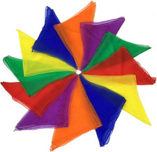Dance Scarves Music Scarves for Children Movement and Juggling 12Pcs