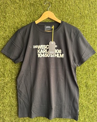 Schwarzes kurzärmliges Herren-T-Shirt WeSC ''The Brand'' Größe M