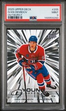 2025 Upper Deck Series 1 IVAN DEMIDOV #205 Outburst Young Guns PSA 9!! Canadiens