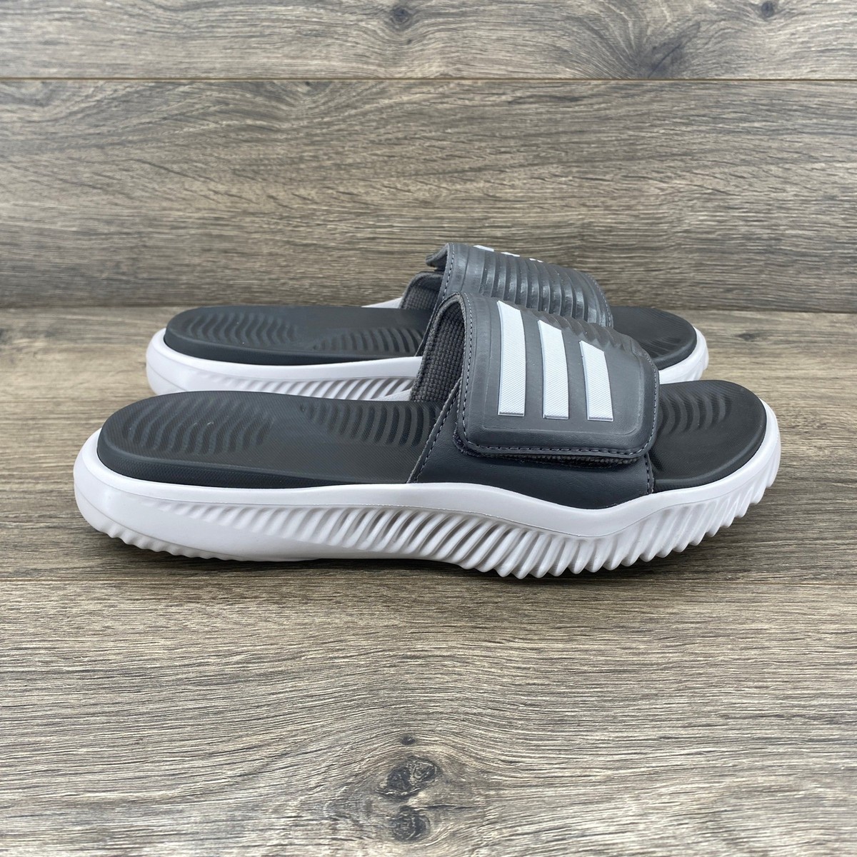 Adidas Alphabounce Response Slides Mens 7 Grey White  display picture 1