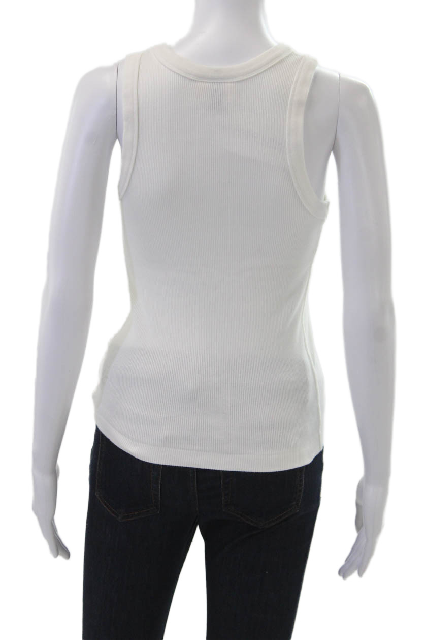 Universal Thread Women Basic White Sleeveless Tan… - image 3