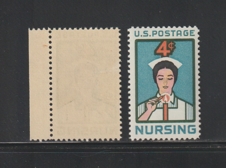 US EFO ERROR Stamps #1190 Nursing: Multi Color Shift & normal! MH - Image 3 of 3