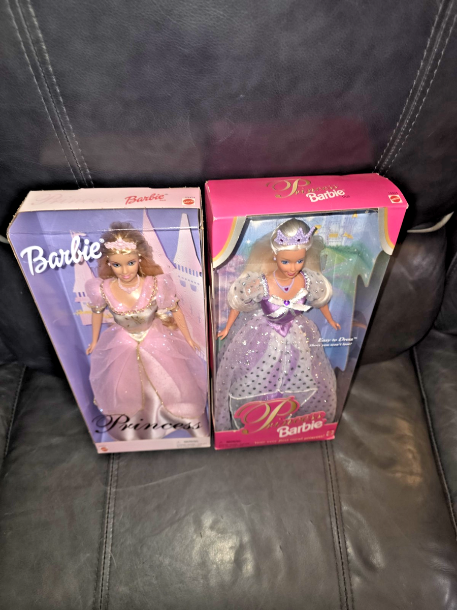 LOT TWO Princess Barbie Doll 1999 Mattel 23474 and 1997 90s