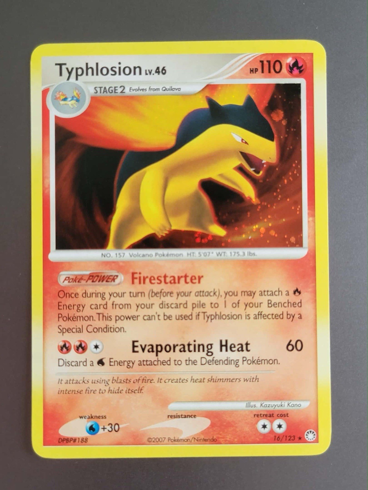 Typhlosion 16/123 Holo - Pokemon Mysterious Treasures NM