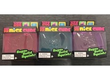 NeeDoh Nice Cube Squeeze Toy with Super Solid Squish - 2.25" Cube Lot Of 3 New