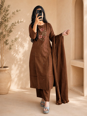 INDIAN PAKISTANI SALWAR KAMEEZ WOMEN COTTON KURTI PANT DUPATTA SET BOHO TUNIC  