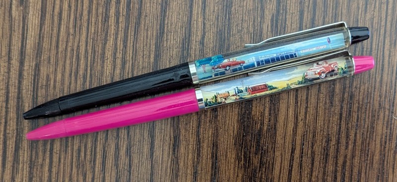 Vintage Eskesen Denmark  Studebaker Car Truck Floaty Pen Pair Lot