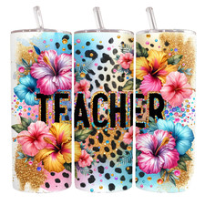 Floral Teacher Teacher Appreciation Back to School 20oz Tumbler Travel Insulated