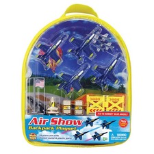 F/A-18 Hornet Blue Angels Backpack Playset F-18 Blue angle diecast jet