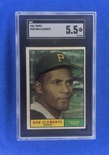 1961 Topps #388 Bob ROBERTO CLEMENTE Pittsburgh Pirates EX SGC 5.5