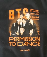 Official BTS Permission to Dance On Stage Tour 2022 - Black Hoodie Size Medium