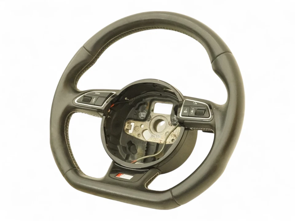 13-16 Audi S4 B8 Steering Wheel Leather W Shift Paddle Multifunction Switch Oem Foto 4 de 4