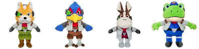 Vorverkauf 4er Set Star Fox ALL STAR COLLECTION Plüsch Fuchs Falco Peppy...
