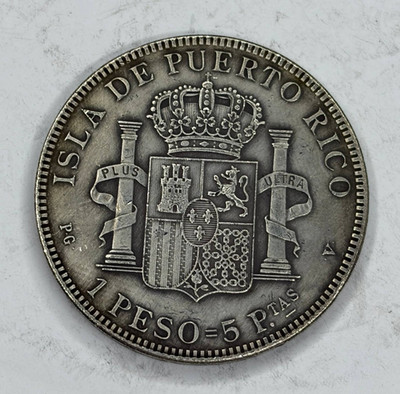 Coin 1 Peso Puerto rico 1897