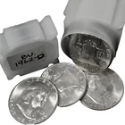 1962-D Franklin 90% Silver Half Dollars GEM BU Roll of 20 Coins - $10 Face Value