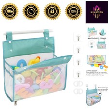 Versatile Bathtub Toy Storage Bag with Strong Hooks - Kids Friendly Design