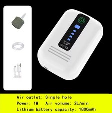 A - Portable Usb Oxygen Compressor Rechargeable Air Pump Aquarium Fish Tank