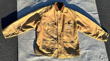 Vintage Carhartt Blanket Lined Chore Coat Men  s Large USA Made Brown