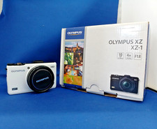 OLYMPUS XZ-1 Digital Camera White F1.8 i.ZUIKO Lens Boxed Tested Compact Works