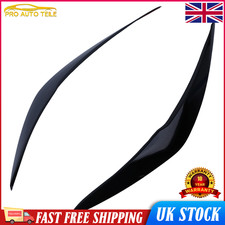 For BMW 1 Series F20 F21 Gloss Black Headlight Eyebrow Eyelid Cover 2015-19 LCI