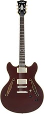 D'Angelico Excel DC Tour Semi-hollowbody Electric Guitar - Solid Wine