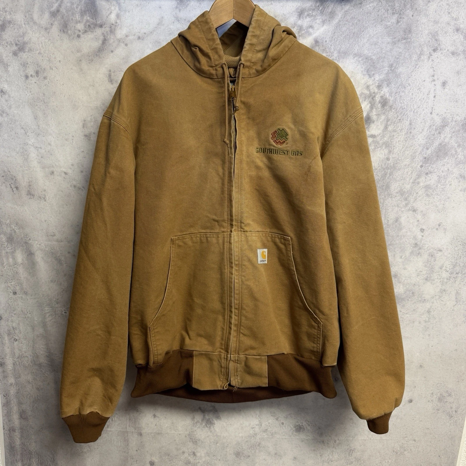 Vintage Carhartt J131 Jacket Mens XL Brown Thermal Lined Workwear Canvas USA