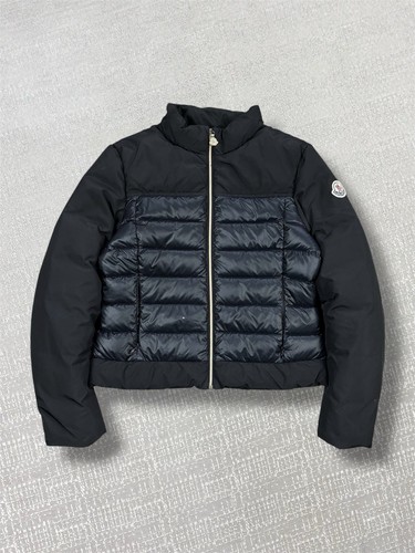Moncler Jacket Kids Size 12 Years Black Designer Logo Puffer Zip Up Down Filled