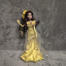 Disney Princess Belle Beauty  The Beast Porcelain Brass Key Keepsake Doll