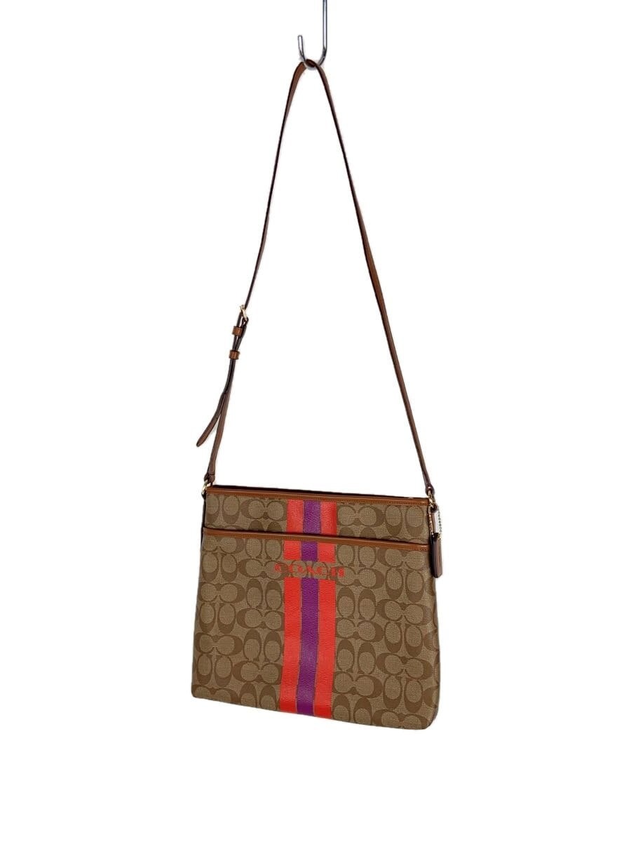 COACH Brown Shoulder Bag with Full BRW Pattern