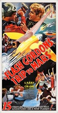 FLASH GORDON'S TRIP TO MARS (1938) - 41"x79" huge restored RARE movie poster!!