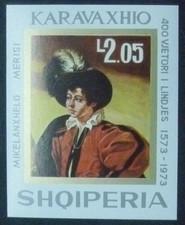 Albania blocco 48 **, nuovo di zecca, MNH 400° compleanno Caravaggio