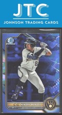 2022 Bowman Draft Sapphire Edition Hendry Mendez Milwaukee Brewers