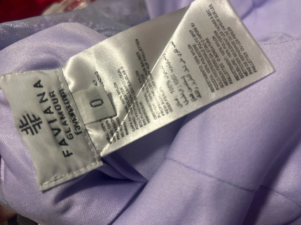 Brand NWOT Lilac Beaded Corset Faviana Homecoming Dress Size TERRY COSTA - Image 4 of 4