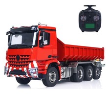 1/14 RC Hydraulic Full-dump Truck 8x8 Metal Roll On Off Dumper Car Light Sound