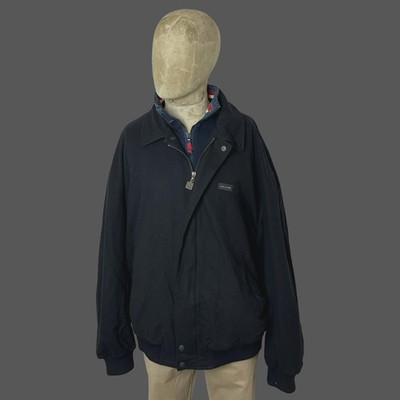 Paul And Shark Sakko 52 3XL Herren Dark Navy Bomber Wollmischung Full Zip Flanell 