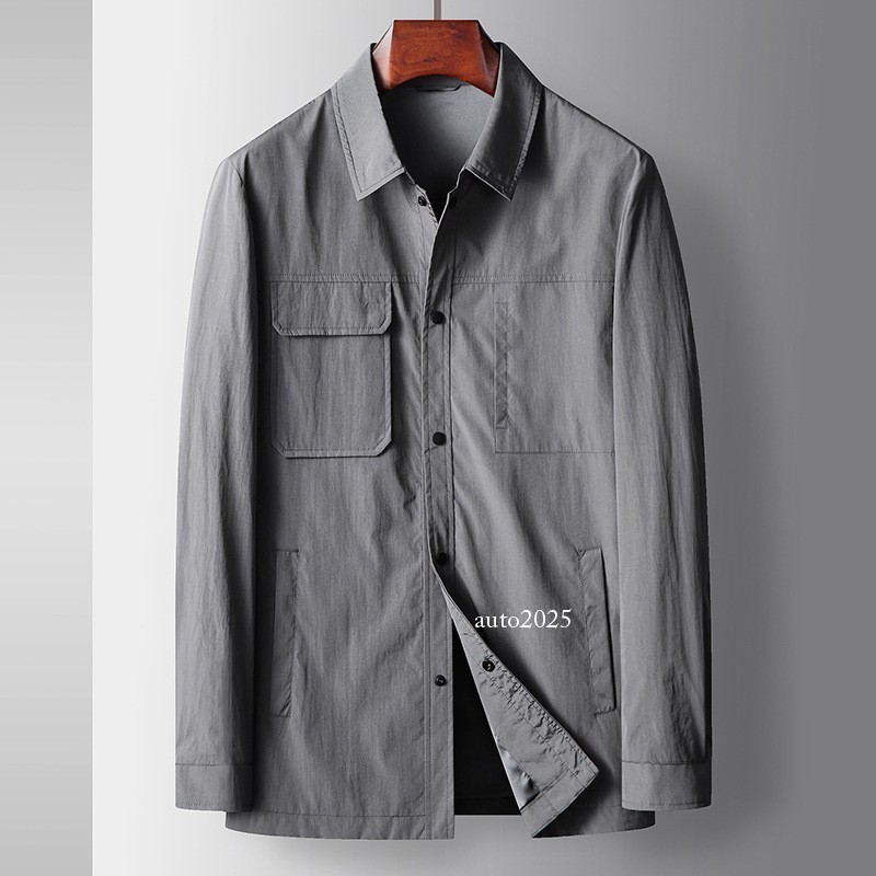 Giacca uomo nuova risvolto business casual cappotto slim fit soprabito fibbia fila singola