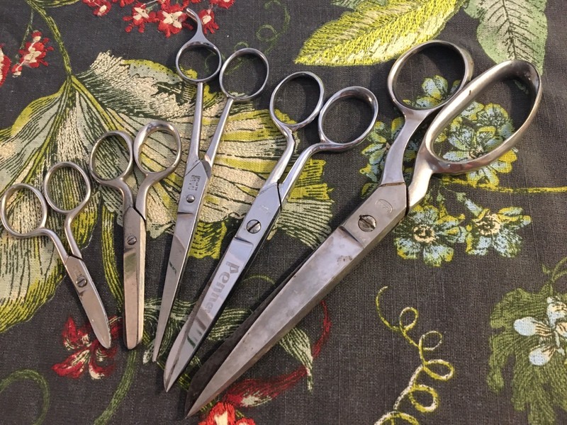 Vintage Antique Scissors Shears Germany Italy Various Styles 5 Pair Lot