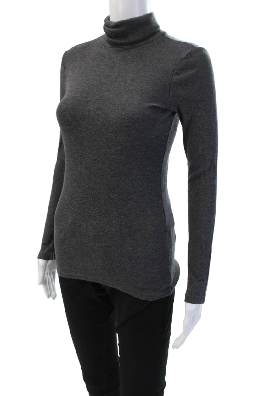 Splendid Womens Basic Long Sleeve Turtleneck Dark… - image 2