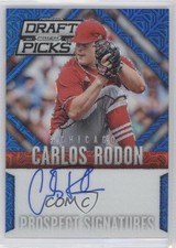 2014 Panini Prizm Perennial Draft Picks Blue Mojo 19/75 Carlos Rodon #2 Auto 0b0