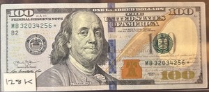 Very Rare 128K Run $100 Star Note - (Serial#32034256) - Series 2013- See Graphic